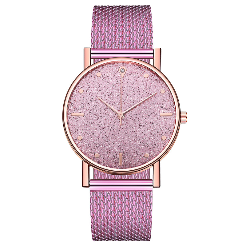 Fábrica al por mayor de comercio exterior Venta caliente banda de silicona reloj de cuarzo estrellado de las mujeres reloj de moda casual de negocios de moda