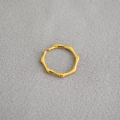 European and American jewelry, brass, gold-plated, modern, simple and exquisite, bamboo shape, fashionable and personalized, thin ring, index finger ring, stacked band