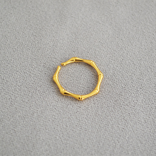 European and American jewelry, brass, gold-plated, modern, simple and exquisite, bamboo shape, fashionable and personalized, thin ring, index finger ring, stacked band