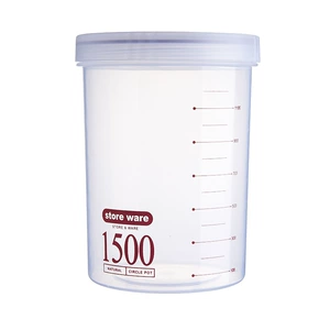 PP Korean Style 1-2L Container with Logos, Round Shape, 1 Layer, No Specialty, Customizable