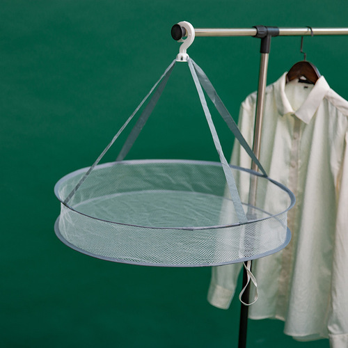 Large Foldable Double-layer Grey Windproof Flat Drying Mesh Clothesline Drying Mesh Clothesline Bag Factory Wholesale