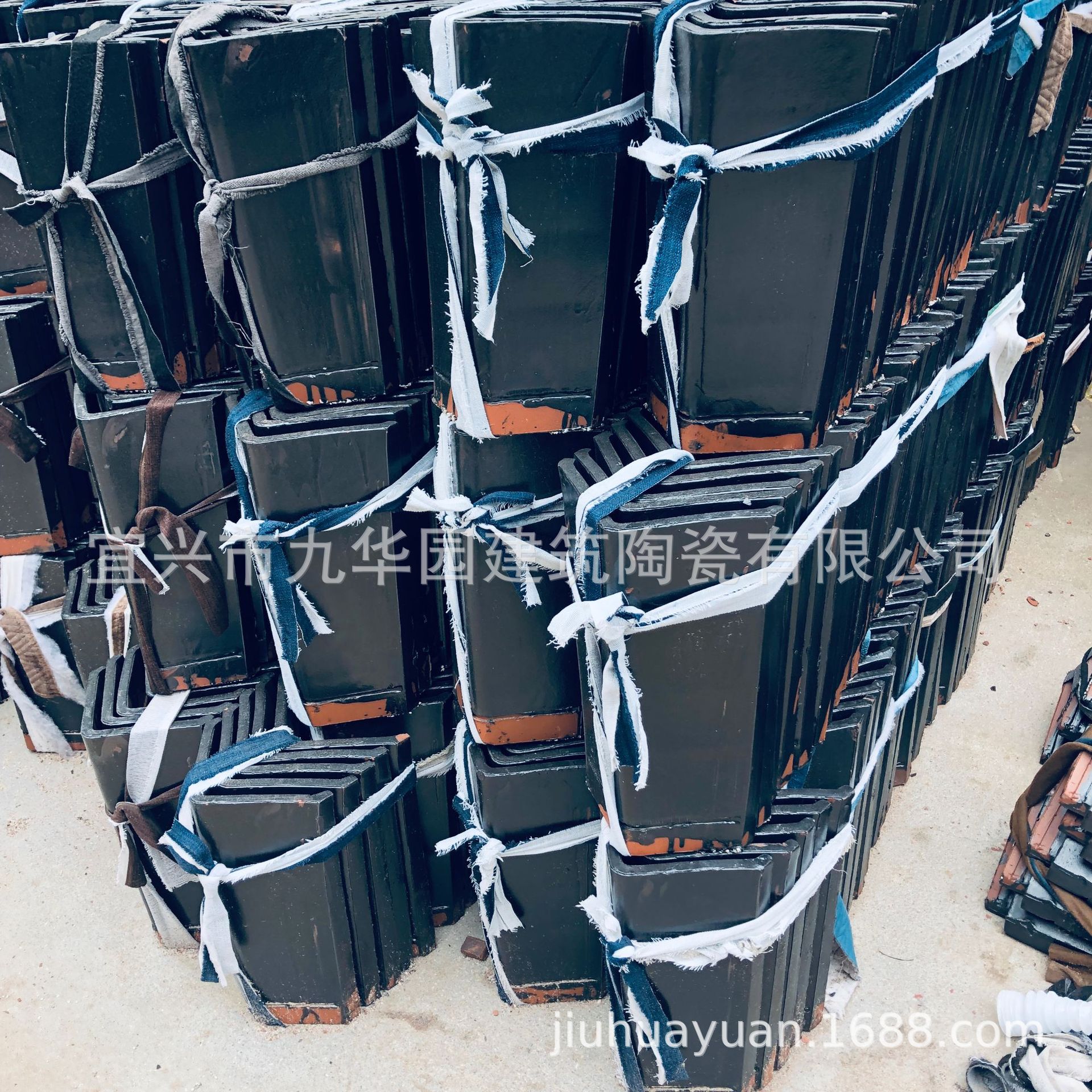 屋面脊瓦瓦当人字形屋脊各类配套配件檐口瓦边现货陶土装饰|ms