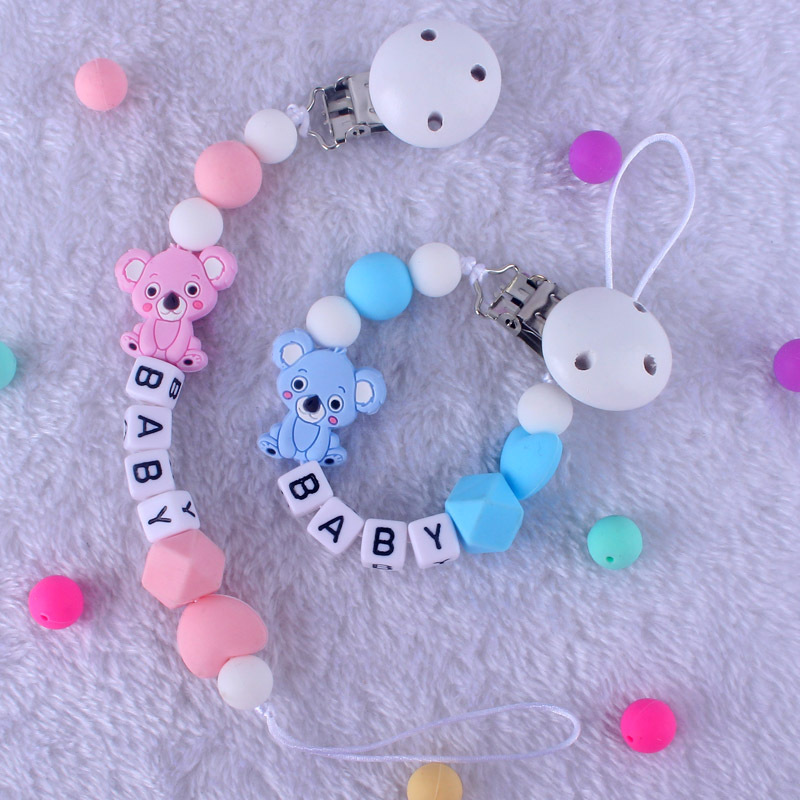 Suministros para bebés de silicona chupete clip anti-perdido cadena Amazon mordedor cadena anti-gota Comercio exterior caliente-Venta de chupete cadena