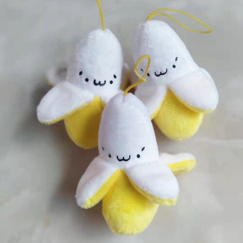 Wholesale Banana Peel Monkey Plush Toy Hook, Cute Banana Phone Backpack Keychain