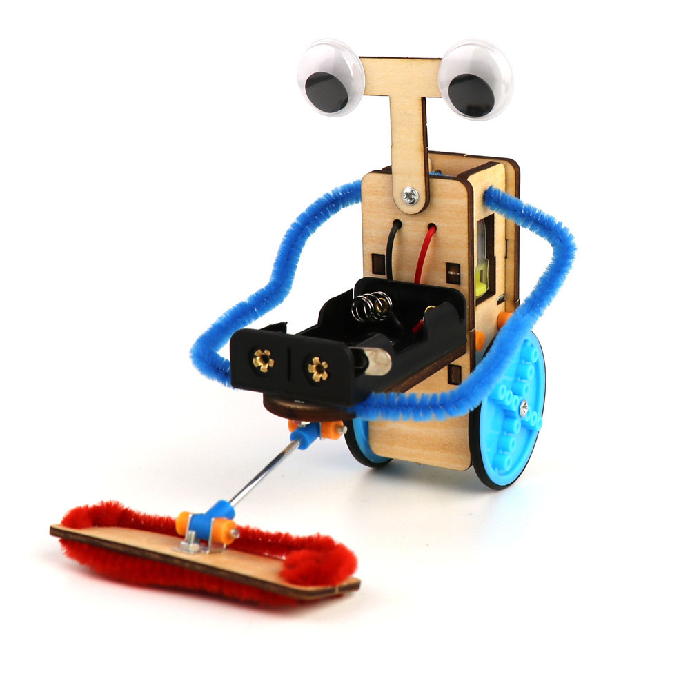 DIY Material Handmade Electric Technology Small Sweeping Robot Children's Fun Science Experiment Kit