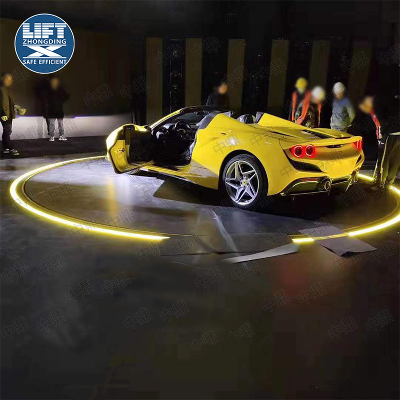 3吨汽车展示台 电动升降旋转展台 圆形汽车升降旋转台