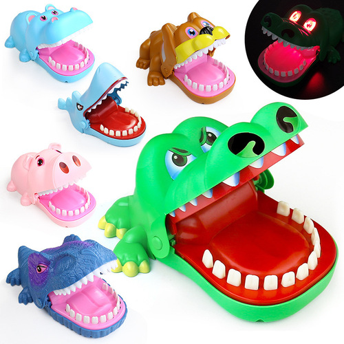 Crocodile biting finger toy, vicious dog biting hand, shark pulling teeth, parent-child game, children's trick prop gift