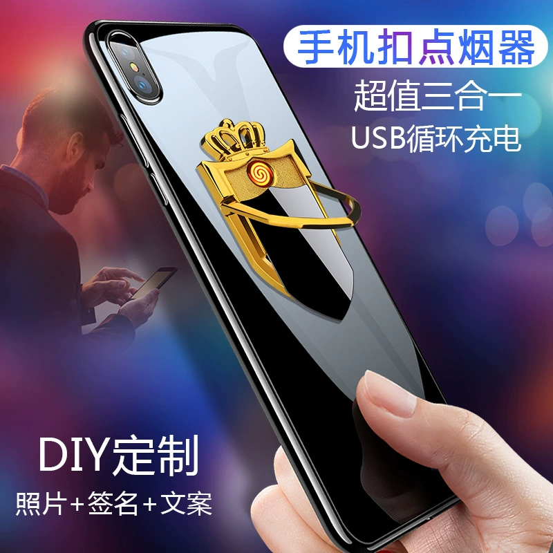 Многофункциональный мобильный телефон кольцо Пряжка Зажигалка зарядка USB автомобильный держатель креативный электронный Прикуриватель ветрозащитный личность