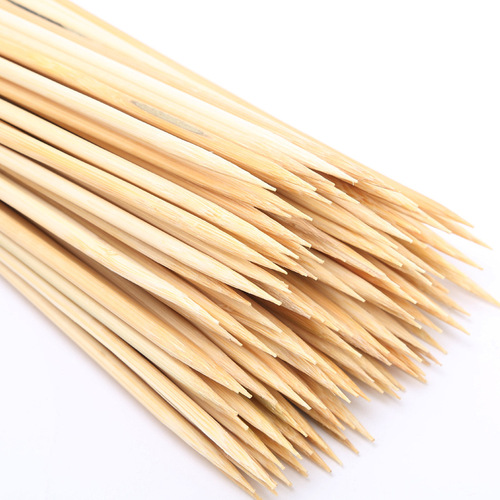 Grilled meat skewers with barbecue bamboo skewers 3.0mm*15/18/20/22/25/28/30/35/40cm charred sticks