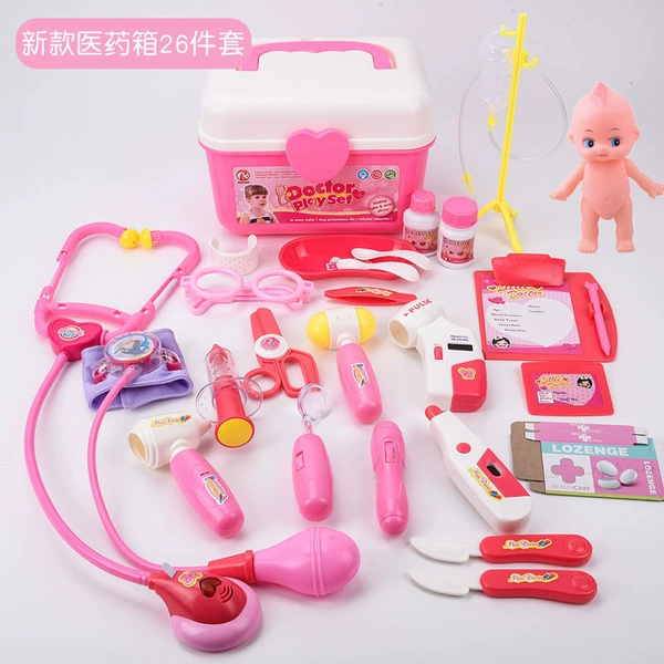 Toy, set, fuchsia doll, 26 pieces