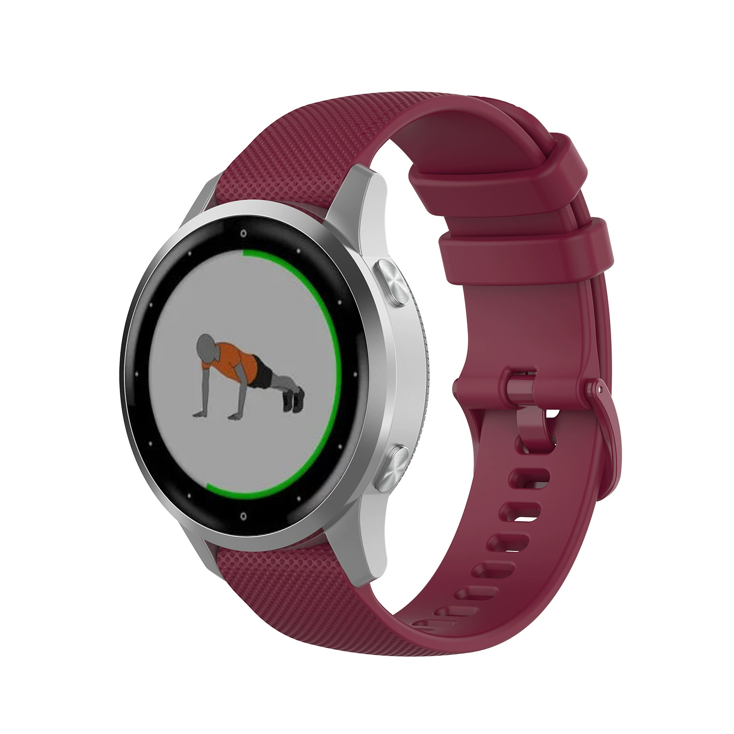 Подходящий ремешок 18 мм для Garmin Jiaming vivoactive 4s смарт-браслета, однотонный с маленькой клеткой
