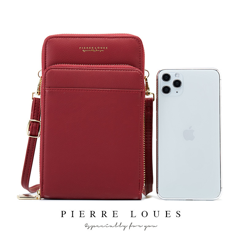Pierre Louis nueva bolsa de teléfono móvil de las mujeres moda multi-funcional teléfono móvil cruzada-cuerpo bolsa de mensajero de estilo coreano de las mujeres al por mayor