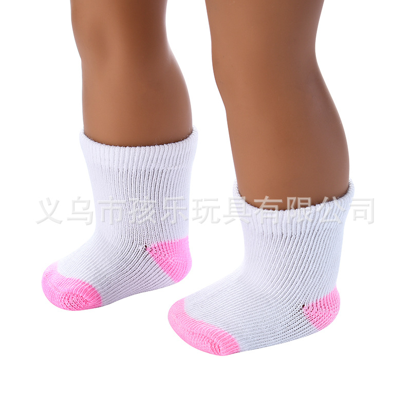 Suministro directo de fábrica xiafu muñeca calcetines 18 pulgadas americano chica deportes calcetines vestir-up muñeca accesorios juguetes para niños