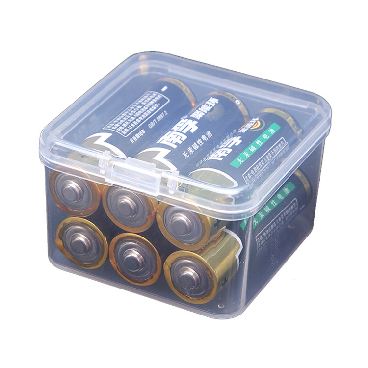 Caja de plástico cuadrado caja de almacenamiento de papelería transparente PP teléfono móvil Caja de Herramientas piezas caja componentes accesorios caja A57