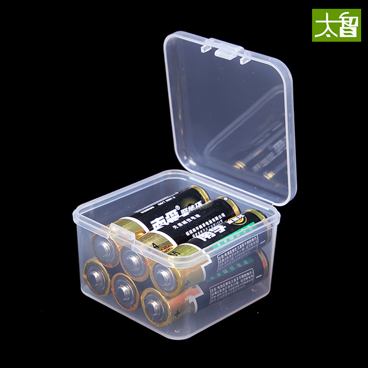 Caja de plástico cuadrado caja de almacenamiento de papelería transparente PP teléfono móvil Caja de Herramientas piezas caja componentes accesorios caja A57