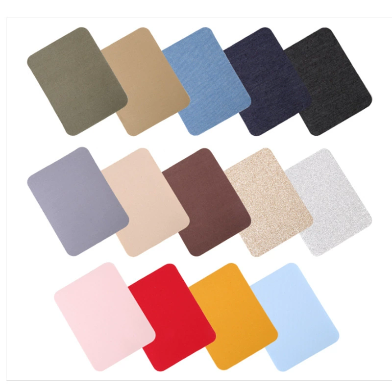Leather -back gel without trace large patch sticker blue denim piercing holes supplement jeans clothes to repair elbow elbow