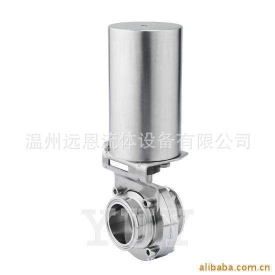 厂家供应不锈钢气动蝶阀门 现货卫生气动球阀热水遥控蝶形
