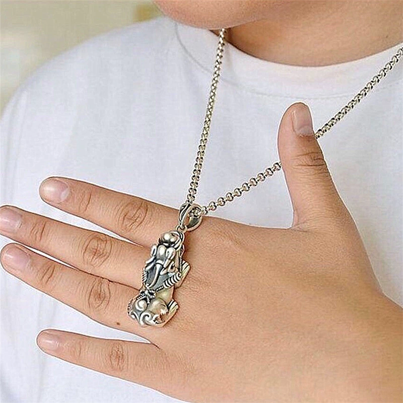 Мужской кулон Tongxin Jingjing, сеть красная жизнь, ретро Xiangyun версия, пермита personalized Thai silver pendant