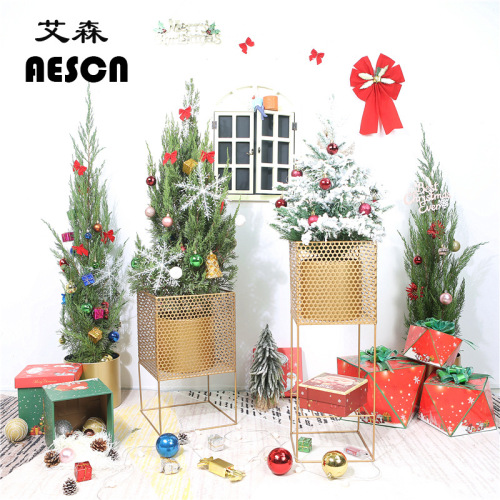 Nordic iron wicker flower stand, metal minimalist flower pot rack, artificial flowers, green plant pot, indoor living room office decoration