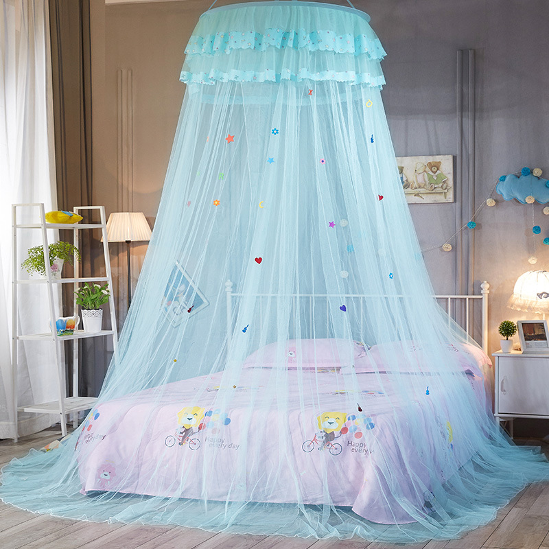 Hanging dome baby children mosquito net installation-free landing text net 1.2 bed curtain pull mosquito net cross-border Amazon