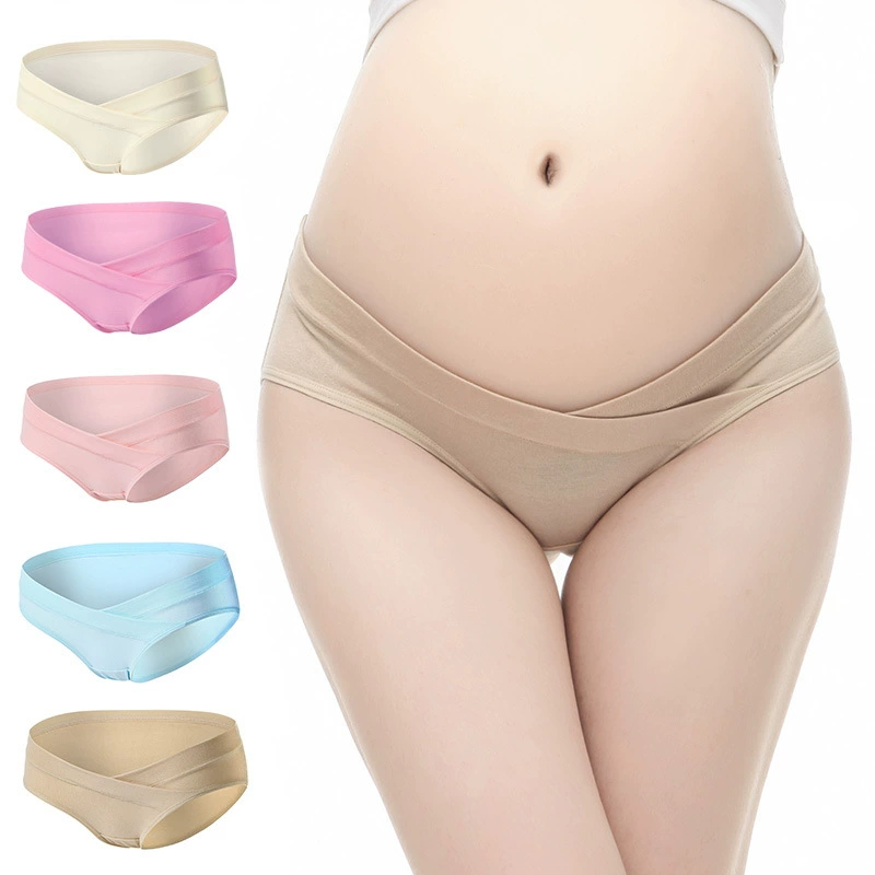 Pants with belly support, cotton underwear for pregnant, plus size