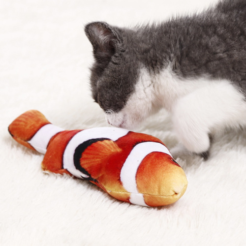 Internet celebrity simulated fish cat toys cross-border wholesale pet plush fish toys catnip funny cat toys