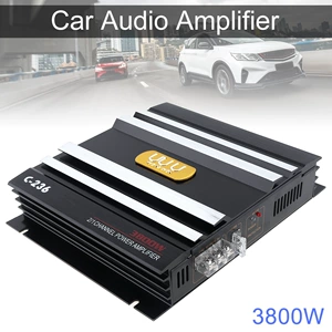 C-236 Yüksək Güclü 3800W İki Kanallı Avtomobil Gücləndiricisi Bass üçün