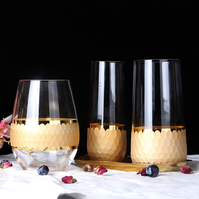 Manufacturer wholesale frosted gold rim cup silver rim cup wedding…