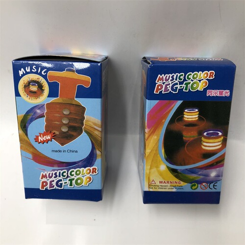 Imitation wood gyroscope electronic colorful light-up with music rotating transmitter flash electric toy stall supply hot sale