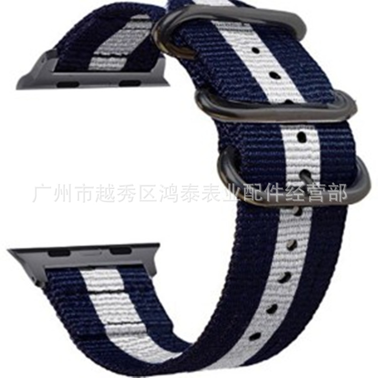 18 colores de doble capa engrosada 3,0 anillo de vaca correa de lona de nylon suave para Apple 1234567 generación