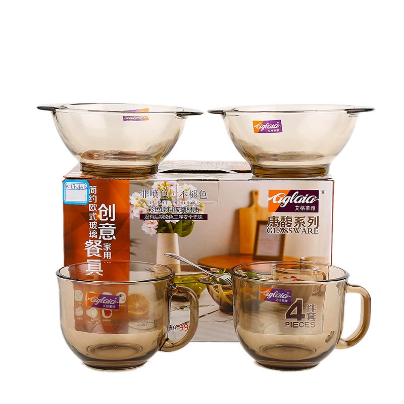Эглея Set, подарочная коробка из стекла, чашка для чая, набор из 4 предмета