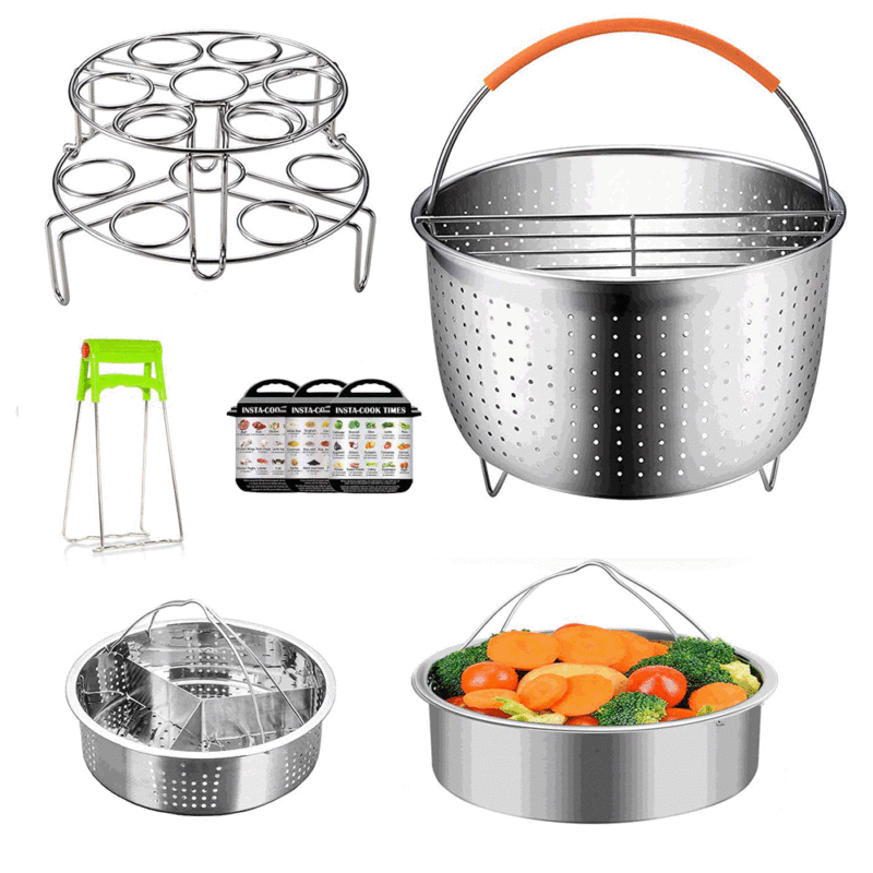 304ステンレス蒸し器炊飯器蒸し器368クォート圧力鍋パーマ防止蒸し器多機能果物洗浄かご|undefined