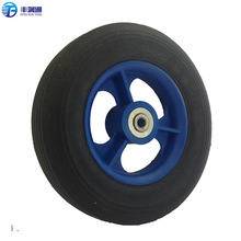 厂家推荐8寸免充气轮子手推车pu实心轮橡胶轮子各种园林机械轮子