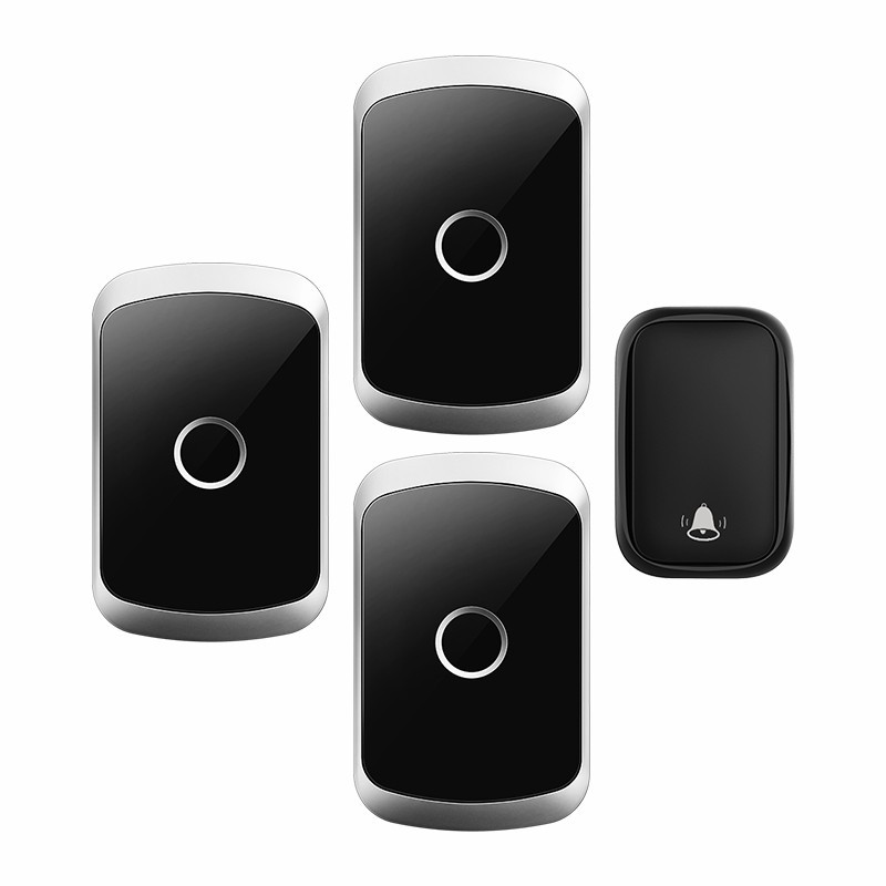 自发电门铃无线家用门铃 防水门铃 学习码批发不用电池门铃一拖三