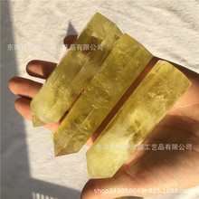 吉诺水晶 批发水晶六棱柱 黄水晶单尖柱水晶杯子柱摆件礼品工艺品