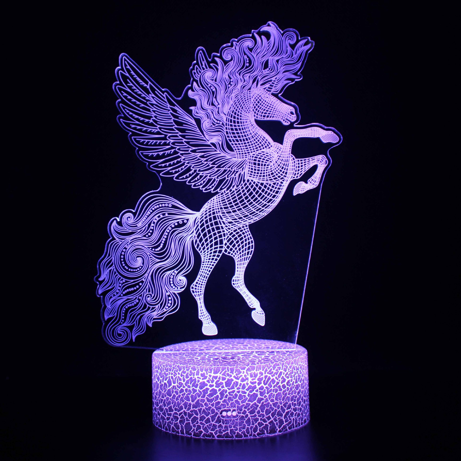 Transfronterizo Amazon Venta caliente serie unicornio 3D noche luz táctil control remoto colorido lámpara de mesa regalo creativo Luz