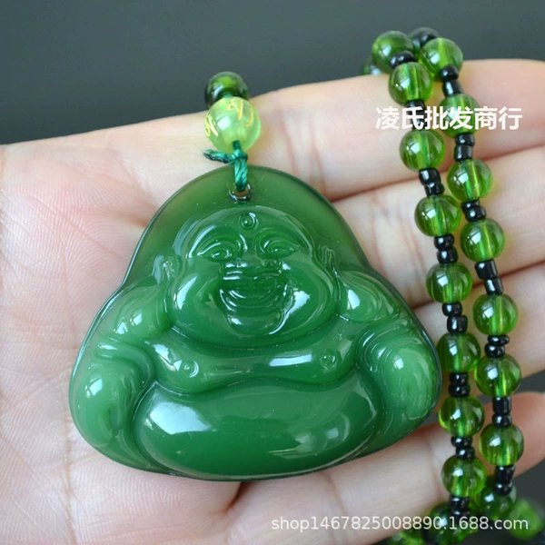 Dark green belly Buddha
