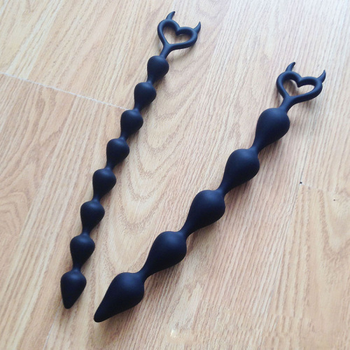 Adult product anus demonic beads g-spot silicone sex toy female universal anal plug with beads manufacturer sales