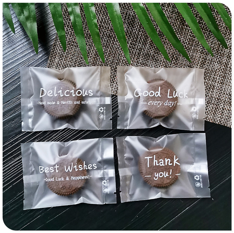 Simple inglés copo de nieve bolsa de embalaje crujiente máquina de galletas de carne bolsa de sellado mano arándano esmerilado bolsa trabajador galletas de caramelo