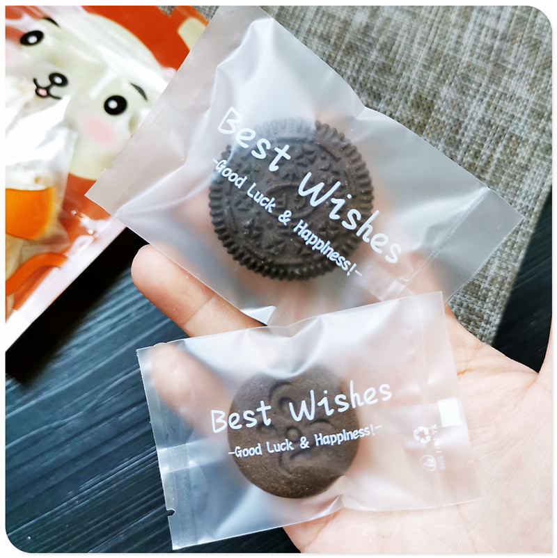 Simple inglés copo de nieve bolsa de embalaje crujiente máquina de galletas de carne bolsa de sellado mano arándano esmerilado bolsa trabajador galletas de caramelo