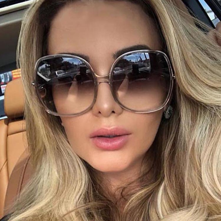 AliExpress round large frame sunglasses 2020 new European and American sunglasses street driving 5229 sunglasses
