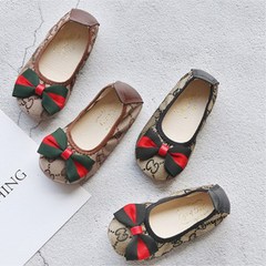 Children's canvas shoes spring new Korean style bow single shoes girls baby toddler shoes 1-3-7-9 years old children's shoes