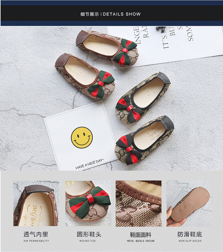 Children's canvas shoes spring new Korean style bow single shoes girls baby toddler shoes 1-3-7-9 years old children's shoes