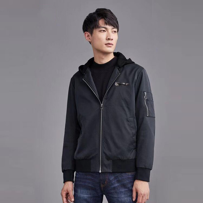 Autumn Removable Cap Dual-purpose Casual Jacket Men's Simple Fashion Short Jacket Men's Fashion City Jacket