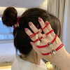 Red rope bracelet, hair rope, hair accessory, internet celebrity, Birthday gift