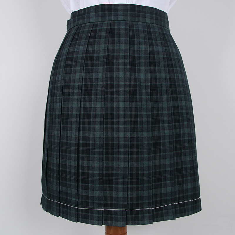 JK Uniform Skirt Top Student Length Student Plaid Japanese Pleated Skirt Folded Skirt Sea & Taggilded Skirt School Uniform Skirt