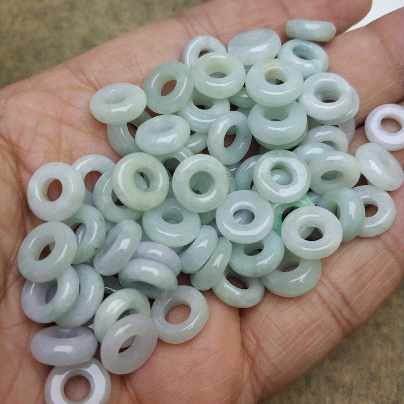 Myanmar Jadeite A cargo ring bulk wholesale DIY bracelet necklace accessories accessories accessories