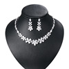 Accessory for bride, jewelry, zirconium, chain, necklace, earrings, set