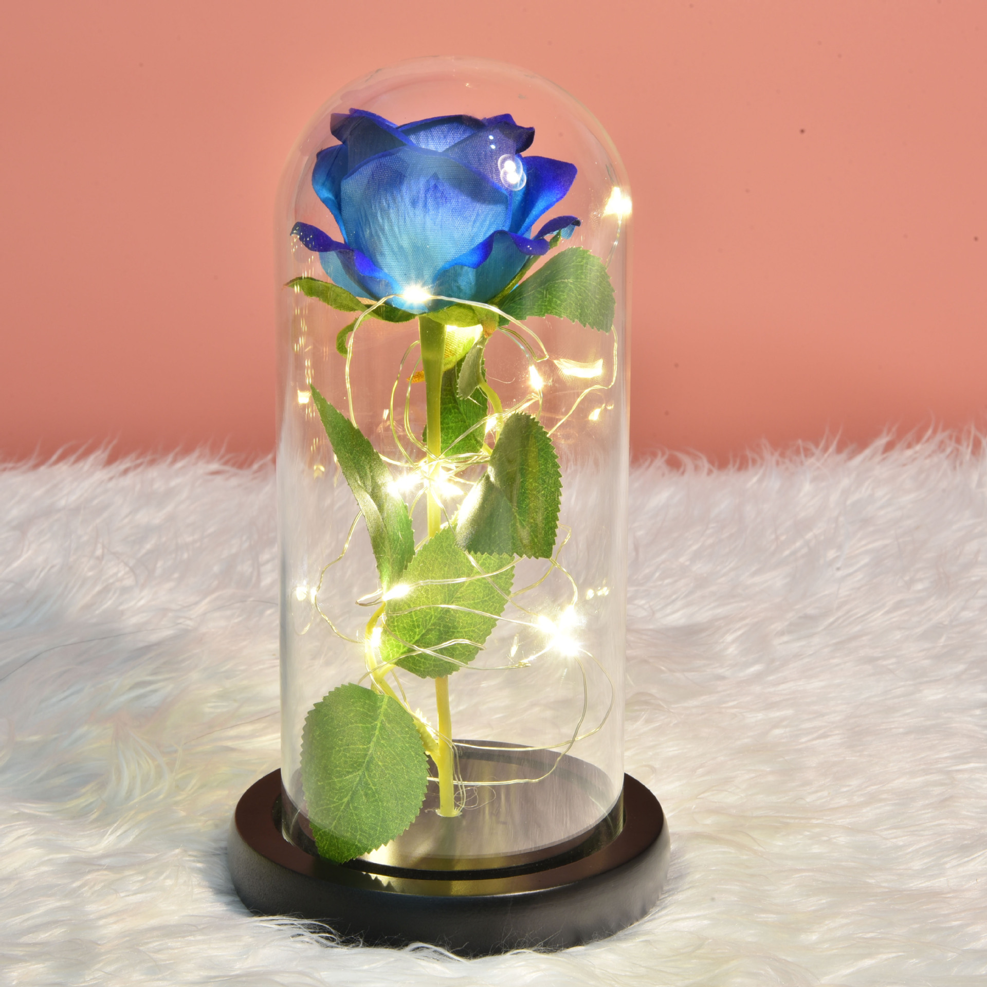 Transfronterizo Pequeño Príncipe Rosa artificial 24K hoja de oro rosa de cristal de luz LED de San Valentín regalo de Navidad