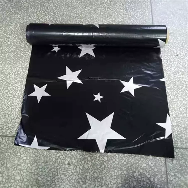 PE外贸黑白印刷包装保护膜 彩色蓝色建筑膜印刷阻燃膜2米内可印刷